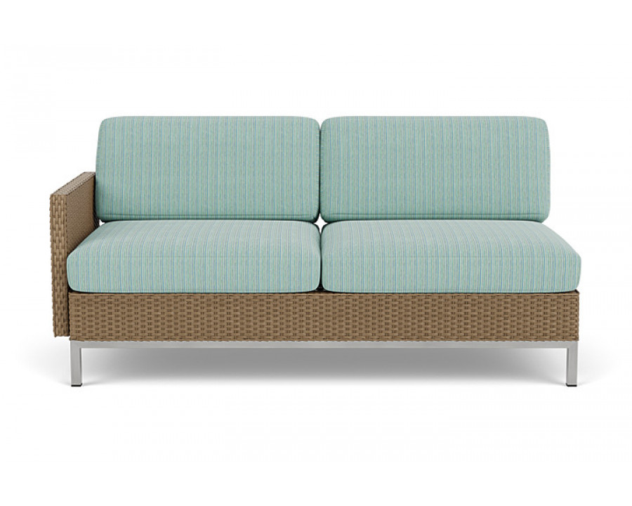 Lloyd Flanders™ Elements Right Arm Settee with Loom Arm and Back - Fawn