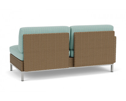 Lloyd Flanders™ Elements Right Arm Settee with Loom Arm and Back - Fawn