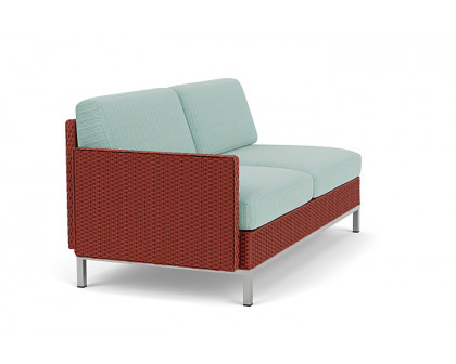 Lloyd Flanders™ Elements Right Arm Settee with Loom Arm and Back - Terracotta