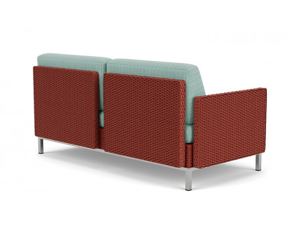 Lloyd Flanders™ Elements Right Arm Settee with Loom Arm and Back - Terracotta