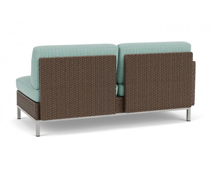 Lloyd Flanders™ Elements Right Arm Settee with Loom Arm and Back - Bark