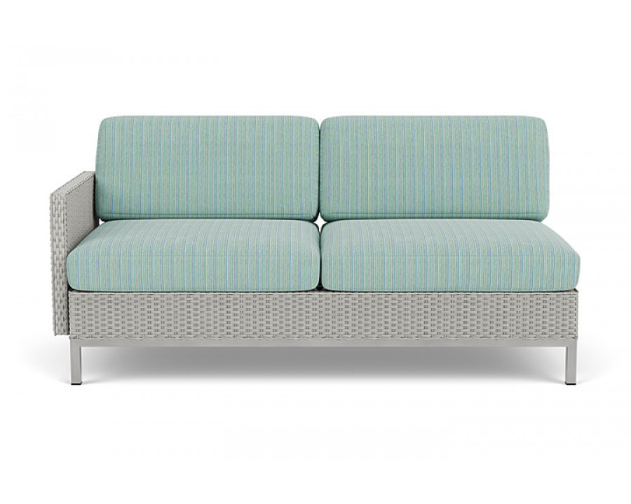 Lloyd Flanders™ Elements Right Arm Settee with Loom Arm and Back - Platinum