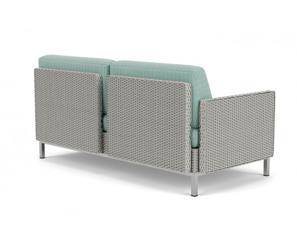 Lloyd Flanders™ Elements Right Arm Settee with Loom Arm and Back - Platinum