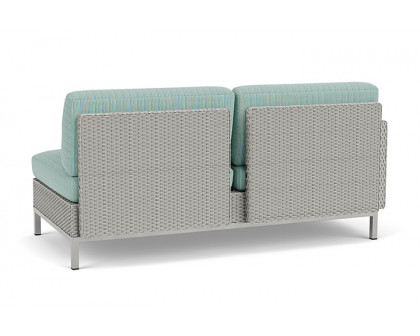 Lloyd Flanders™ Elements Right Arm Settee with Loom Arm and Back - Platinum