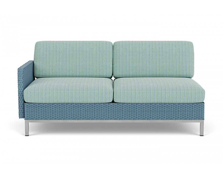 Lloyd Flanders™ Elements Right Arm Settee with Loom Arm and Back - Stillwater