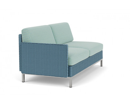 Lloyd Flanders™ Elements Right Arm Settee with Loom Arm and Back - Stillwater