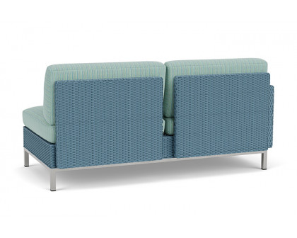 Lloyd Flanders™ Elements Right Arm Settee with Loom Arm and Back - Stillwater