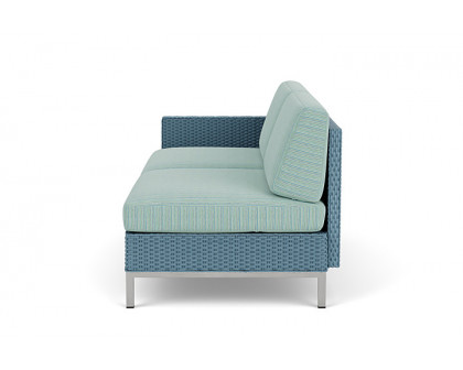 Lloyd Flanders™ Elements Right Arm Settee with Loom Arm and Back - Stillwater