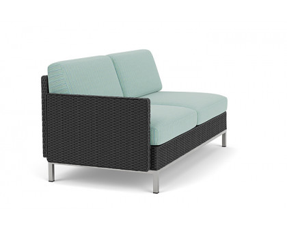 Lloyd Flanders™ Elements Right Arm Settee with Loom Arm and Back - Charcoal