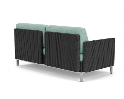 Lloyd Flanders™ Elements Right Arm Settee with Loom Arm and Back - Charcoal