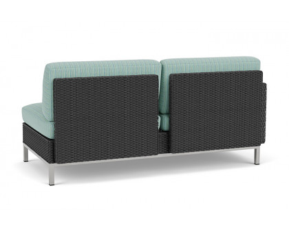 Lloyd Flanders™ Elements Right Arm Settee with Loom Arm and Back - Charcoal