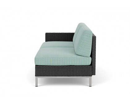 Lloyd Flanders™ Elements Right Arm Settee with Loom Arm and Back - Charcoal