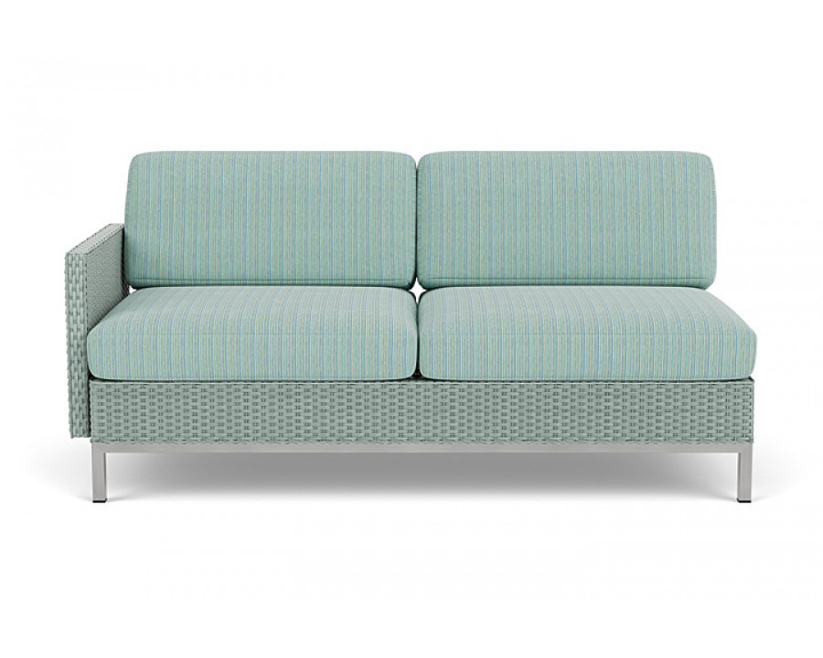 Lloyd Flanders™ Elements Right Arm Settee with Loom Arm and Back - Sea Glass