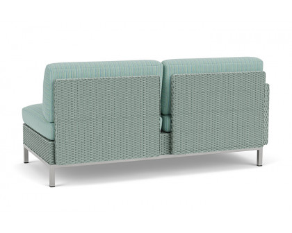 Lloyd Flanders™ Elements Right Arm Settee with Loom Arm and Back - Sea Glass