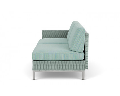 Lloyd Flanders™ Elements Right Arm Settee with Loom Arm and Back - Sea Glass