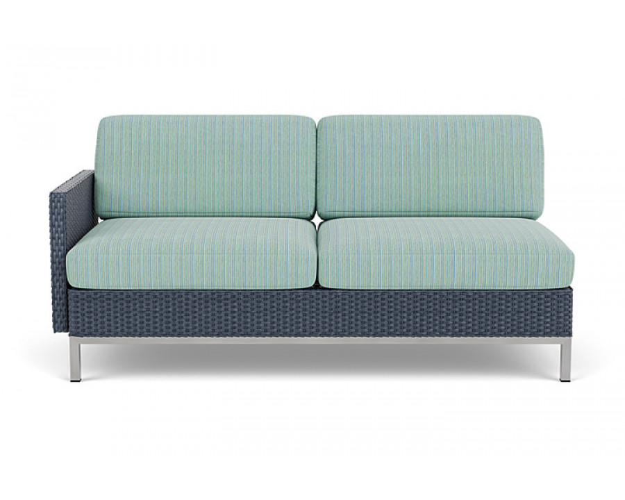 Lloyd Flanders™ Elements Right Arm Settee with Loom Arm and Back - Denim Blue