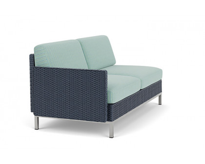 Lloyd Flanders™ Elements Right Arm Settee with Loom Arm and Back - Denim Blue