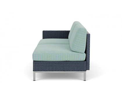 Lloyd Flanders™ Elements Right Arm Settee with Loom Arm and Back - Denim Blue