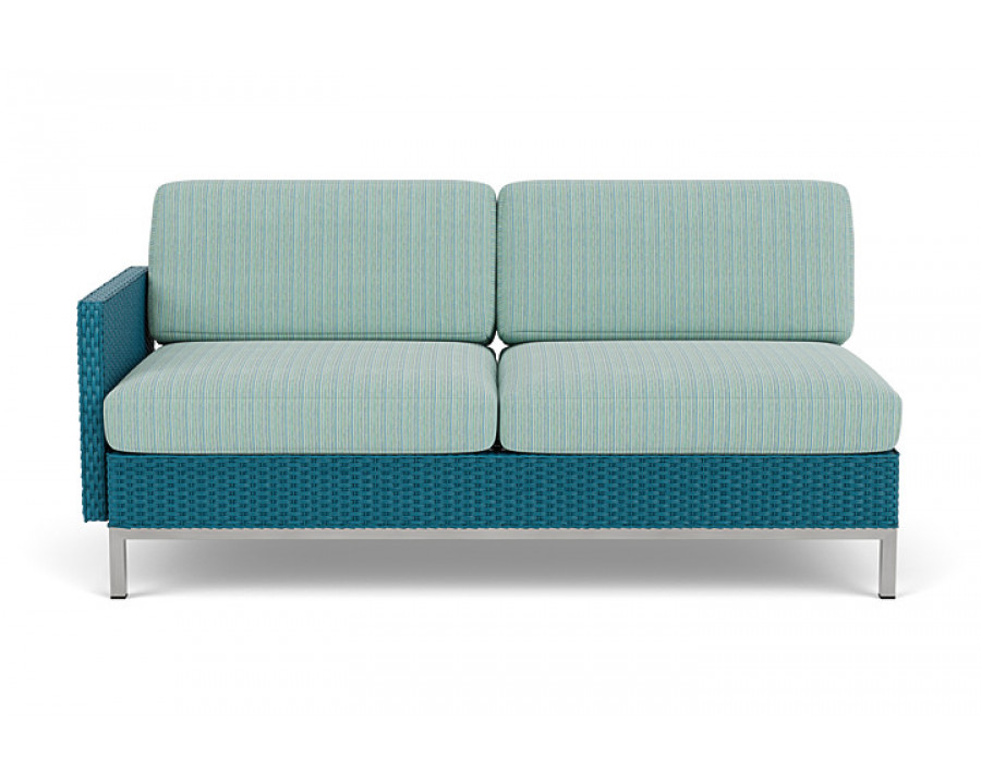 Lloyd Flanders™ Elements Right Arm Settee with Loom Arm and Back - Peacock