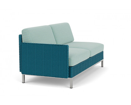 Lloyd Flanders™ Elements Right Arm Settee with Loom Arm and Back - Peacock