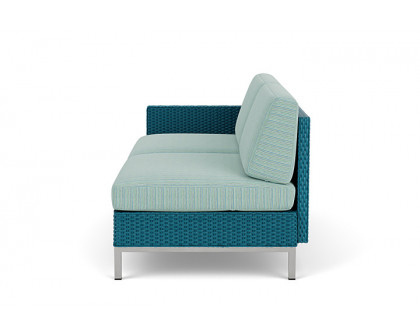 Lloyd Flanders™ Elements Right Arm Settee with Loom Arm and Back - Peacock