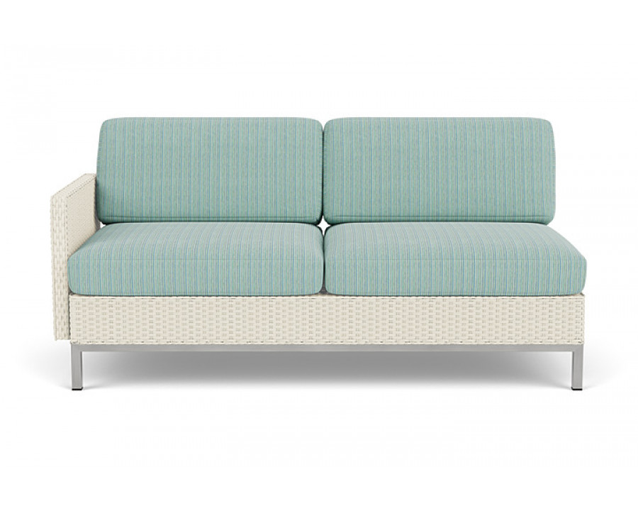 Lloyd Flanders™ Elements Right Arm Settee with Loom Arm and Back - Ivory