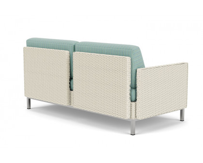 Lloyd Flanders™ Elements Right Arm Settee with Loom Arm and Back - Ivory