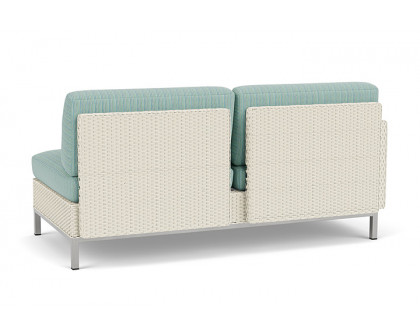 Lloyd Flanders™ Elements Right Arm Settee with Loom Arm and Back - Ivory