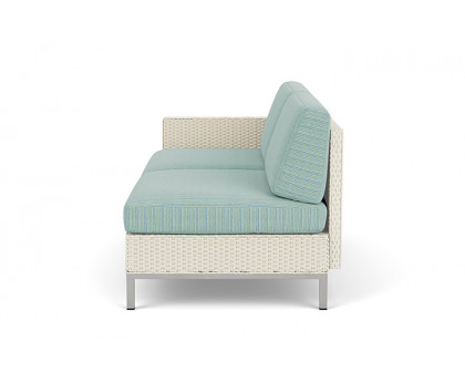 Lloyd Flanders™ Elements Right Arm Settee with Loom Arm and Back - Ivory