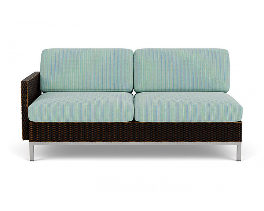 Lloyd Flanders™ Elements Right Arm Settee with Loom Arm and Back - Mink