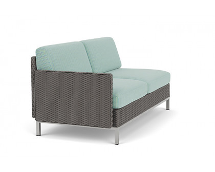 Lloyd Flanders™ Elements Right Arm Settee with Loom Arm and Back - Pewter