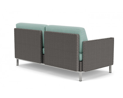 Lloyd Flanders™ Elements Right Arm Settee with Loom Arm and Back - Pewter