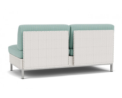 Lloyd Flanders™ Elements Armless Settee with Loom Back - White