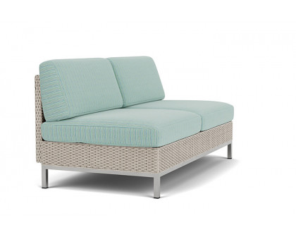 Lloyd Flanders™ Elements Armless Settee with Loom Back - Linen