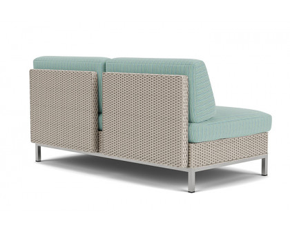 Lloyd Flanders™ Elements Armless Settee with Loom Back - Linen