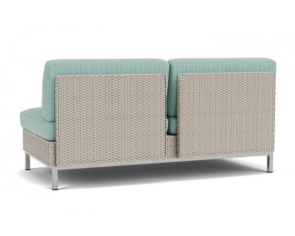 Lloyd Flanders™ Elements Armless Settee with Loom Back - Linen