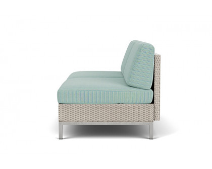 Lloyd Flanders™ Elements Armless Settee with Loom Back - Linen