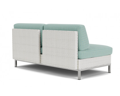 Lloyd Flanders™ Elements Armless Settee with Loom Back - Matte White