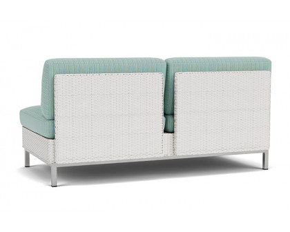 Lloyd Flanders™ Elements Armless Settee with Loom Back - Matte White