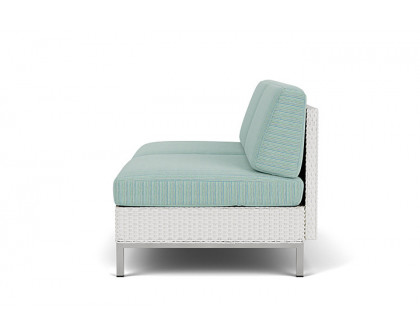 Lloyd Flanders™ Elements Armless Settee with Loom Back - Matte White