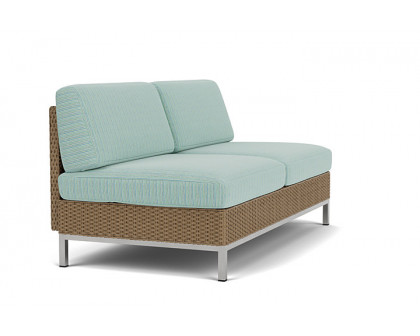 Lloyd Flanders™ Elements Armless Settee with Loom Back - Fawn