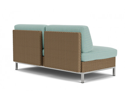 Lloyd Flanders™ Elements Armless Settee with Loom Back - Fawn