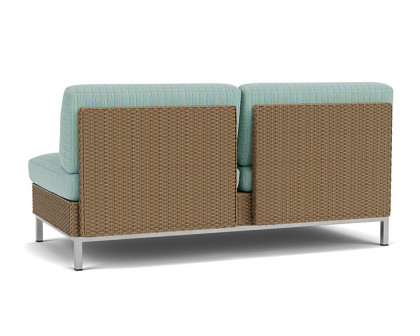 Lloyd Flanders™ Elements Armless Settee with Loom Back - Fawn