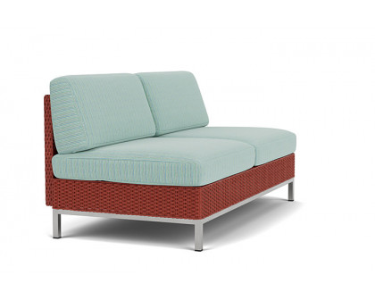 Lloyd Flanders™ Elements Armless Settee with Loom Back - Terracotta