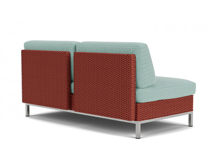 Lloyd Flanders™ Elements Armless Settee with Loom Back - Terracotta