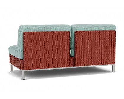 Lloyd Flanders™ Elements Armless Settee with Loom Back - Terracotta