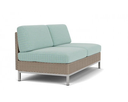 Lloyd Flanders™ Elements Armless Settee with Loom Back - French Beige