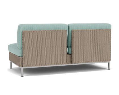 Lloyd Flanders™ Elements Armless Settee with Loom Back - French Beige