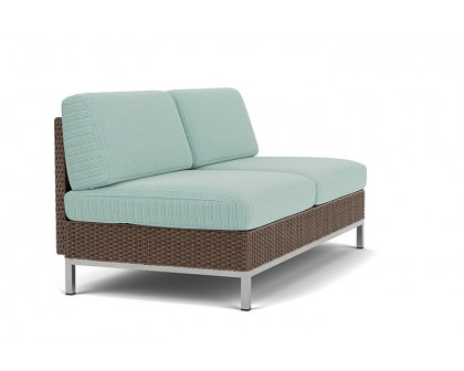 Lloyd Flanders™ Elements Armless Settee with Loom Back - Bark