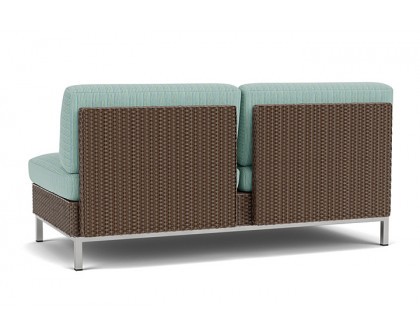 Lloyd Flanders™ Elements Armless Settee with Loom Back - Bark